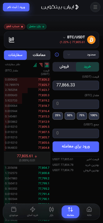 ترمینال معاملاتی ایران بیتکوین